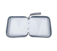 ONEBO 1 Pcs Etui de rangement pour CD,Support de DVD en Plastique,Rigide étui DVD,Dur de Protection pour Les Voyages en Voiture,pour la Maison et la Voiture(40 Capacités, Argent)