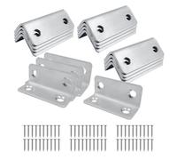ONEBO 15 Pièces Équerre d'assemblage Amovible Acier Inoxydable Argent
