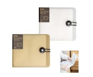 ONEBO 2 Pcs Etui de rangement pour CD,Support de DVD en Plastique, Rigide étui DVD,Dur de Protection pour Les Voyages en Voiture,pour la Maison et la Voiture (12 Capacités, 1 blanc + 1 marron)