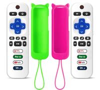 ONEBOM Lot de 2 télécommandes de rechange pour TV Roku avec coque de protection en silicone souple (phosphorescent), télécommande universelle pour TCL/Hisense/Sharp/Onn/Element/Philips Roku Smart TV
