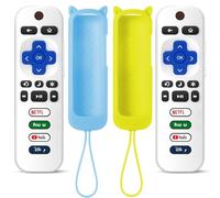 ONEBOM Lot de 2 télécommandes de rechange pour TV Roku avec coque de protection en silicone souple (phosphorescent), télécommande universelle pour TCL/Hisense/Sharp/Onn/Element/Philips Roku Smart TV