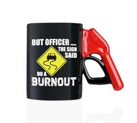 Onebttl Cadeau de voiture pour homme et femme - Tasse à café de ravitaillement - Cadeau pour les amateurs de voitures - Tasse en céramique amusante de 400 ml - Burnout
