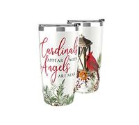 Onebttl Cardinal Gifts - Tasse à café de voyage avec couvercle - Cadeau d'anniversaire chrétien - Cadeau religieux « Cardinals Apparence When Angels are Near » - Tasse à café de voyage à double paroi isotherme sous vide pour homme et femme - 591 ml