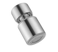 ONECE Aérateur de Robinet Brossé, Mousseur de Rechange pour Robinets de Cuisine, Embout de Mitigeur avec 2 Jets Orientable à 360°, Buse Filetage M22, Matériau ABS Durable