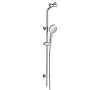 ONECE Ensemble de Barres de Douche avec 2 Supports de Douche, Douchette à Main 110cm en Acier Inoxydable avec 3 Types de Jets, Colonne de Douche Montage Mural sans Robinetterie, Chromé