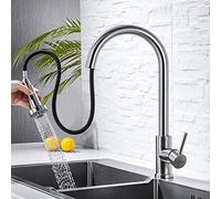 ONECE Robinet de Cuisine avec Douchette Extractible, Mitigeur d'évier Rotatif à 360°, Robinet Evier 2 Jets aux Choix, Robinetterie en Acier Inoxydable SS304, Surface Brossé Anti-Empreinte