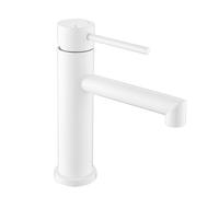 ONECE Robinet Lavabo Blanc pour Salle de Bains, Mitigeur de Lavabo Design Moderne, Robinet de Lavabo en Acier Inoxydable Résistant à l'usure, Mousseur Remplaçable, Robinettrie Eau Chaude et Froide