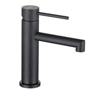 ONECE Robinet Lavabo Noir pour Salle de Bains, Mitigeur de Lavabo en Acier Inoxydable Résistant à l'usure, Mousseur Remplaçable, Cartouche Céramique