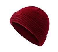 OneChance Bonnet pour homme et femme - Bonnet d'hiver chaud - Bonnet en tricot doux - Unisexe - Pour l'hiver et l'automne, bordeaux, 56/58 cm