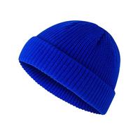 OneChance Bonnet tricoté pour homme et femme - Bonnet d'hiver doux - Bonnet chaud - Unisexe - Pour l'hiver et l'automne, bleu, 56/58 cm