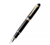 ONECMN Stylo plume de polissage en forme de goutte d'eau avec long couteau Pointe de 0,7 mm Encre rotative Ventouse Stylo d'entraînement à l'écriture Noir 0,7 mm
