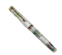 ONECMN Stylo plume EF/F/M/B 0,5 0,7 1,0 mm, belles couleurs bleu vert stylo à encre piston fournitures scolaires (B,Schmidt M (0,7 mm))