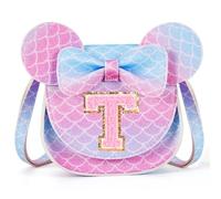 ONECOCOA Sac à main pour petite fille, sac à main pour petite fille, sac à bandoulière, cadeau d'anniversaire pour fille de 3 à 8 ans, Sirène Violet, T