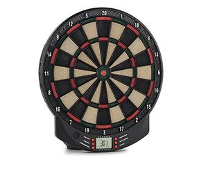 OneConcept Dartomat- Fléchettes automatiques, Cible électronique, Jeu de PC, 26 Jeux, 70 Variantes, Jusqu’à 8 Joueurs, 6 Touches, 6 fléchettes à Pointe Douce, 6 Embouts de Rechange, Noir