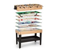 OneConcept Table multijeux Game-Star – billard pliable, baby-foot, pieds réglables, 105×71×58 cm