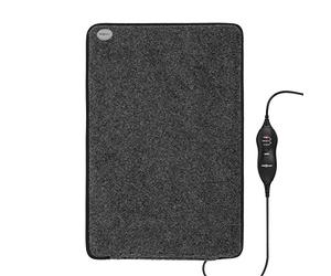 Oneconcept Magic Carpet DX - Tapis Chauffant, natte chauffante, électrique, 75 Watts, 3 Vitesses, minuterie, 60 x 40 cm, Faible consommation électrique, Surface résistante en Polyester, Gris