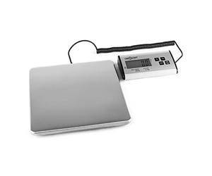 oneConcept Marketeer - Balance postale numérique pèse-colis pèse-lettres courrier paquets (écran séparé, charge max 200kg, surface de 27x27cm, fonction tare)