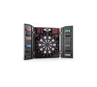 OneConcept Masterdarter - Cible fléchette, Jeu de fléchette, Jeux de fléchette électronique, Jeu de PC, 38 Jeux, 211 Variantes, Jusqu’à 16 Joueurs, Affichage LED, Pointe Douce - Argent