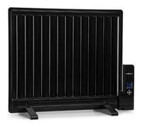 Wallander Radiateur à bain d'huile ultra plat 600W thermostat - noir