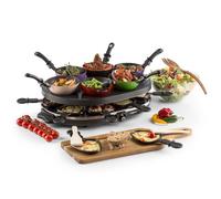OneConcept Woklette 1200W Appareil à Raclette 8 Personnes Noir