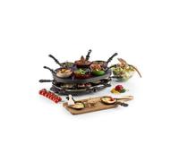 oneConcept Woklette Grill de table Raclette Wok antiadhésif 1200 W 8 personnes