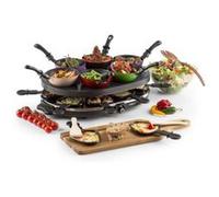 oneConcept Woklette Grill de table Raclette Wok antiadhésif 1200 W 8 personnes G