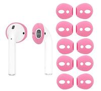 OneCut Lot de 5 paires d'embouts en silicone compatibles avec AirPods 1 et 2, antidérapants, anti-rayures et souples pour écouteurs/écouteurs Rose