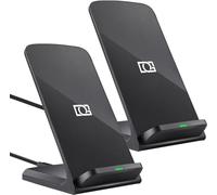 OneCut Station de charge sans fil pour Google Pixel 8 | 8 Pro | Fold | 7 | 7 Pro | 7a | 6 Pro | 5 | 4 XL | 3 XL | Buds Pro, support de téléphone sans fil rapide certifié 10 W (noir lot de 2)