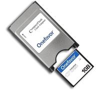 Onefavor Adaptateur Compact Flash vers PCMCIA Ata Adaptateur de Carte CF vers PC Adaptateur PCMCIA Ata pour Carte CF 2 (avec Carte CF de 128 MB)