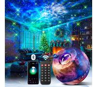 OneFire Projecteur de ciel étoilé 15 couleurs 15 musiques d'endormissement Galaxy Projecteur Bluetooth Lampe de chevet Veilleuse avec télécommande Cadeau pour fille/femme/garçon Cadeau Halloween Noël
