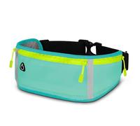 ONEFLOW Active Pro Ceinture de course pour Honor Magic7 Pro, avec 3 compartiments, respirant, sac banane pour téléphone portable, pour le jogging, étanche, bleu