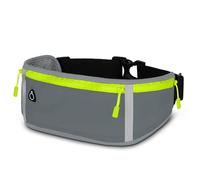 ONEFLOW Active Pro Ceinture de course pour Motorola Moto G15 - Avec 3 compartiments - Respirante - Pour le sport et le jogging - Imperméable - Gris