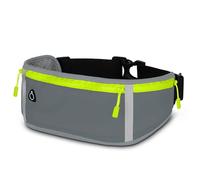 ONEFLOW Active Pro Ceinture de course pour Motorola Moto G53 5G, avec 3 compartiments, respirant, sac banane pour téléphone portable, pour le jogging, étanche, gris