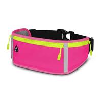 ONEFLOW Active Pro Ceinture de course pour Motorola série G avec 3 compartiments, respirant, sac banane pour téléphone portable, sac banane étanche, Triple rose, Motorola Moto G57 Power, Utilité