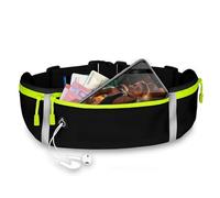 ONEFLOW Active Pro Ceinture de course pour Nubia Z60S Pro - Avec 3 compartiments - Respirante - Pour téléphone portable - Pour le jogging - Imperméable - Noir