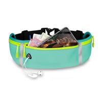 ONEFLOW Active Pro Ceinture de course pour Poco F7 Ultra - Avec 3 compartiments - Respirante - Pour le sport - Pour le jogging - Imperméable - Bleu