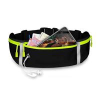 ONEFLOW Active Pro Ceinture de course pour Samsung à partir de S24, avec 3 compartiments, respirant, sac banane pour téléphone portable, sac banane étanche, Maximum Black, Samsung Galaxy S26 Ultra