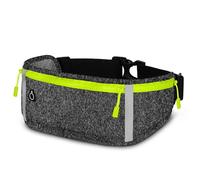 ONEFLOW Active Pro - Ceinture de course pour Samsung Galaxy A54 5G - Avec 3 compartiments - Respirant - Pour le sport - Pour le jogging - Imperméable - Gris foncé