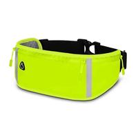 ONEFLOW Active Pro Ceinture de course pour Samsung Galaxy A55 5G, avec 3 compartiments, respirant, sac banane pour téléphone portable, étanche, vert