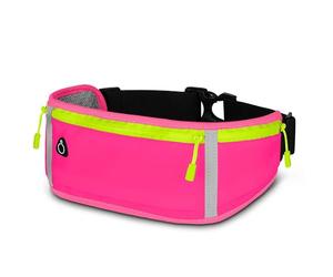 ONEFLOW Active Pro Ceinture de course pour Samsung Galaxy S25 Ultra avec 3 compartiments, respirant, sac banane pour téléphone portable, sac banane étanche, rose vif