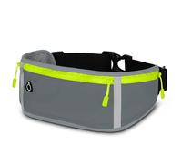 ONEFLOW Active Pro - Ceinture de course pour Telekom T Phone 2 - Avec 3 compartiments - Respirante - Sac banane pour téléphone portable - Imperméable - Gris