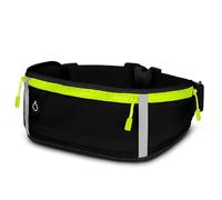 ONEFLOW Active Pro Ceinture de course pour ZTE avec 3 compartiments, respirante, sac banane de sport pour téléphone portable, sac banane étanche, ceinture de course, Maximum Black, ZTE Blade A73 (4G