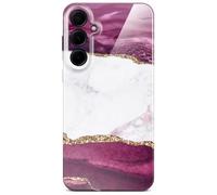 ONEFLOW Bliss - Coque pour Samsung Galaxy A35 5G, effet marbré, avec protection pour l'appareil photo, motif marbré, couleur : rouge/or blanc