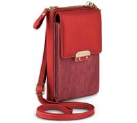 ONEFLOW Bliss Purse Étui à bandoulière pour Samsung Galaxy S9 pour femme avec porte-monnaie et poche pour téléphone portable - Petit sac à main - Rouge