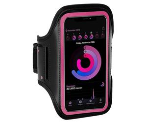 ONEFLOW Brassard de sport pour Samsung Galaxy A56 5G - Avec fenêtre tactile - Pour le sport et l'extérieur - Support pour téléphone portable pour le bras - Sac de course - Rose