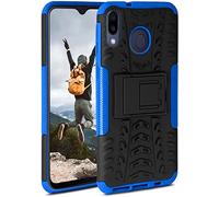 OneFlow Coque Compatible avec Samsung Galaxy M20 - Coque extérieure Antichoc, étui de téléphone avec Support, Appareil Photo et Protection d'écran, étui Rigide, Horizon - Bleu