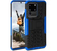 OneFlow Coque Compatible avec Samsung Galaxy S20 Ultra / 5G - Coque extérieure Antichoc, étui de téléphone avec Support, Appareil Photo et Protection d'écran, étui Rigide, Horizon - Bleu