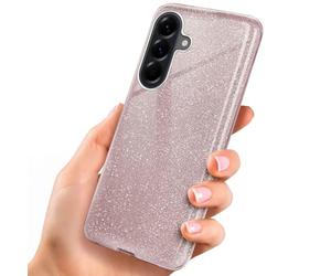 ONEFLOW Coque de protection à paillettes pour Samsung Galaxy A56 5G, avec protection de l'appareil photo, élégante pailletée, fine en TPU, compatible Qi, rose