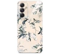 ONEFLOW Coque de protection rigide fine pour Samsung Galaxy A54 5G, motif floral, beige crème
