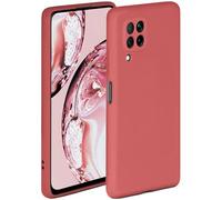 Oneflow Coque de protection souple en silicone avec bords surélevés et double couche - Compatible avec Huawei P40 Lite - Rouge mat